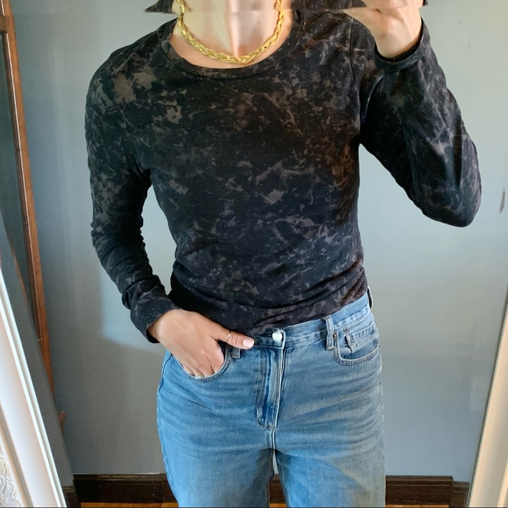 KAVIO Boutique Acid Washed Long Sleeve Shirt